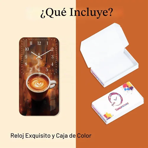 Vista 7 de Reloj de pared de taza de café para cocina, reloj de pared rectangular de madera, funciona con pilas, 12 pulgadas, relojes rústicos vintage