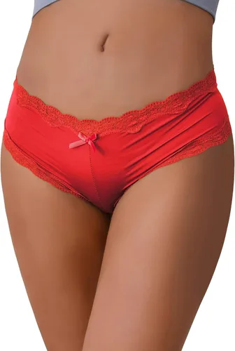 Vista 10 de comeondear Ropa interior atrevida para mujer, con ribete de encaje, bragas