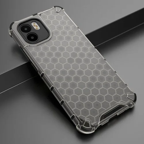 Vista 2 de Pzwoxukhov Funda compatible con Redmi A1, compatible con Redmi A2 Honeycomb Anti-caída Absorción de Golpes Negro