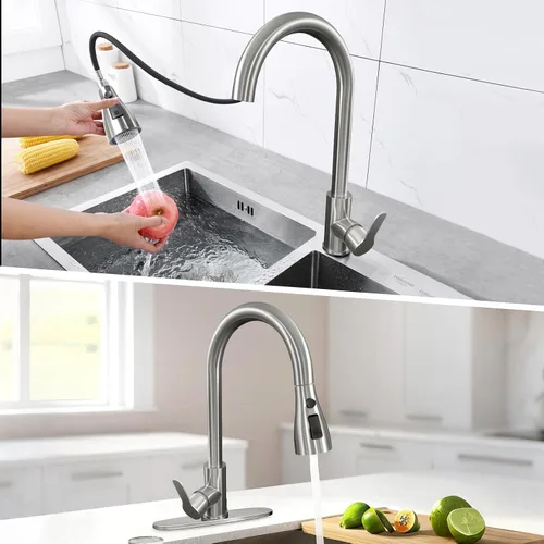Vista 9 de Reemplazo de cabezal de grifo de cocina con 3 modos, cabezal rociador extraíble para grifo de cocina, reemplazo del rociador de fregadero de cocina