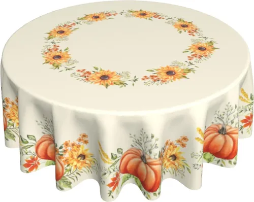 Vista 49 de Giwawa Mantel de Mesa Redondo con Bandera de EE. UU., Mantel Americano con Estrellas, Mariposas, Círculo, 152 cm. Mantel del 4 de julio, Día