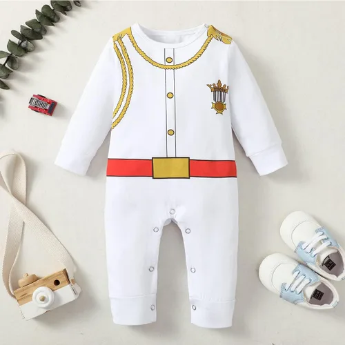 Vista 2 de Disfraz de Halloween para niño recién nacido, traje de uniforme de bebé, ropa de mameluco