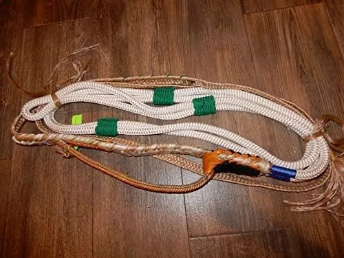Vista 5 de Alligator Bull Rope White Nylon 9x7 RH 3/4" x 3/4" Soft Bull Riding - Cuerdas de toro EPT 16