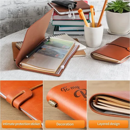 Vista 3 de Regalo para Hija de Mamá, Diario de Cuero Para Mi Hija, Diario de Escritura Rellenable de 140 Páginas, Regalos de Navidad y Cumpleaños para Hija