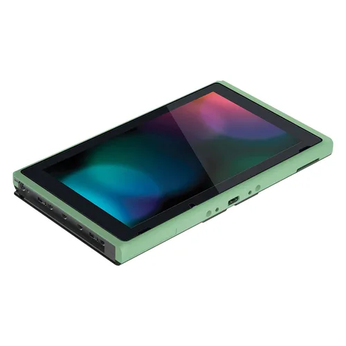 Vista 9 de eXtremeRate Matcha Green Front Back Plate for Nintendo Switch Console, NS Joycon Handheld Controller Housing with Colorful Button, Full Set