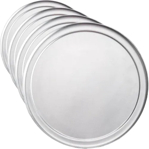 Vista 5 de Bandeja plana para pizza, Plateado, 1
