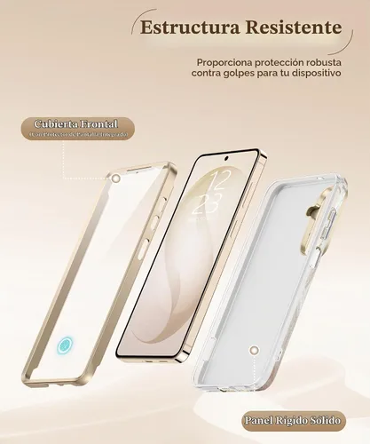 Vista 7 de GVIEWIN - Funda para Samsung Galaxy S26 Plus con cubierta deslizante para cámara de mármol Built-in Screen Protector, Military-Grade Shockproof