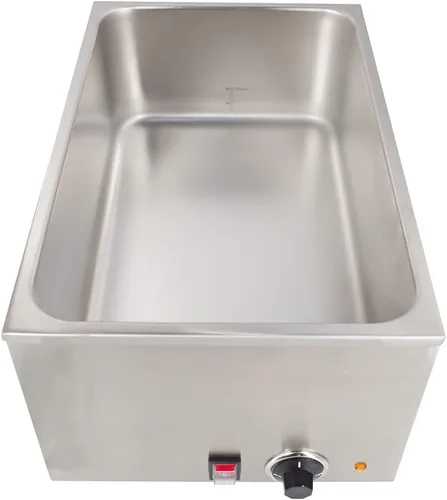 Vista 2 de CMI - Calentador de alimentos comercial, calentador eléctrico de sopa, tamaño de 20 x 12 pulgadas, Bain Marie de acero inoxidable, calentador