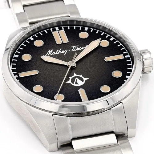 Vista 2 de Mathey-Tissot Reloj de cuarzo suizo Ranger MTWG4001101 para hombre, plateado, Mathey Tissot Ranger Collection - Reloj de tres manecillas