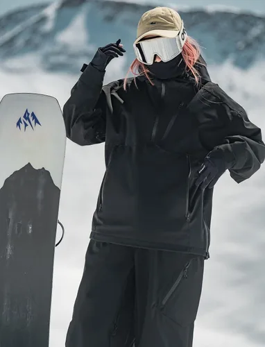 Vista 3 de GSOU SNOW Women's Snowboard Jacket Baggy Ski Jackets Waterproof Snow Hooded Coat Windproof Mountain Winter Outdoor Sports