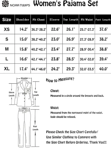 Vista 6 de N Nora Twips - Pijama suave de manga larga para mujer con botones, tallas XS-XXL