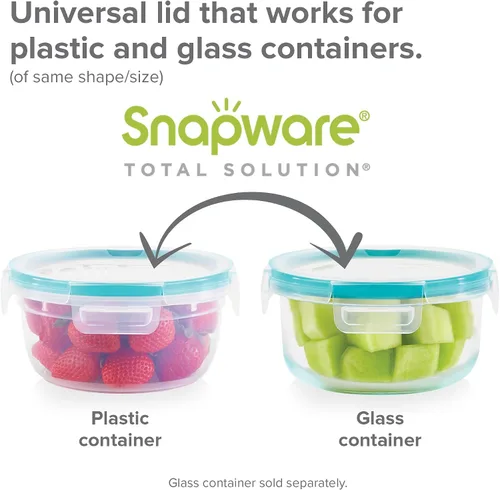 Vista 6 de Snapware Total Solution (Paquete de 2) Juego de Recipientes de Almacenamiento de Alimentos de Plástico, Tapas Herméticas y a Prueba de Fugas