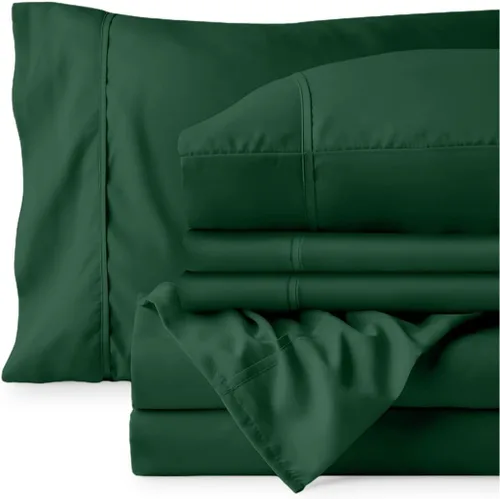 Vista 142 de Bare Home Sheet Set 1800 Ultra-Soft with 2 Pillowcases (Twin XL, Dark Blue)