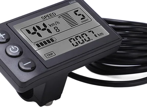 Vista 6 de Goshyda S866 - Computadora para bicicleta, medidor LCD con pantalla eléctrica, panel de control de scooter eléctrico de 24 V, 36 V, 48 V