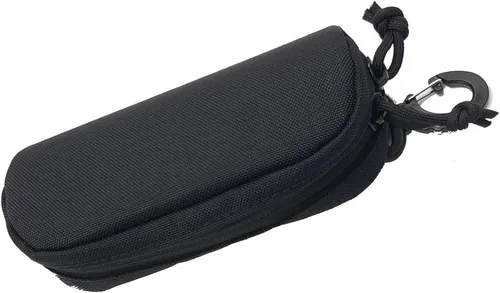 Vista 4 de NewSilkRoad - Funda rígida para gafas tácticas, con cremallera, 1000 D, nailon con clip