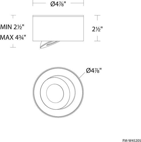 Vista 2 de WAC Lighting dweLED, Peek 5in LED montaje empotrado 3-CCT 3000K-3500K-4000K Set a 3000K en negro