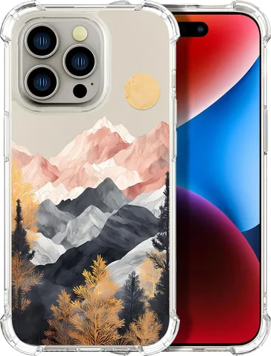 Vista 60 de Compatible con iPhone 14, funda transparente y bonita para mujeres y niñas, diseño floral, diseño floral femenino, funda para teléfono 14