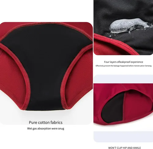 Vista 2 de Ropa interior de algodón para mujer, de cintura alta, elásticos, suaves, cobertura completa, talla regular y grande, paquete de 5