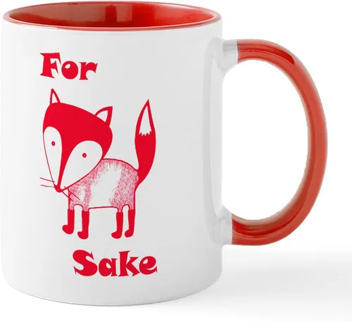 Vista 31 de CafePress Taza de café de cerámica For Fox Sake de 11 oz (11.0 fl oz)