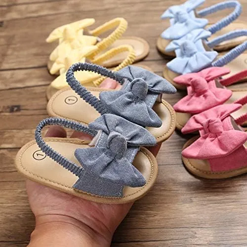 Vista 4 de Timatego Sandalias de verano para bebés y niñas con suela suave de flores, zapatos de vestir para cuna, recién nacidos, para recién nacidos