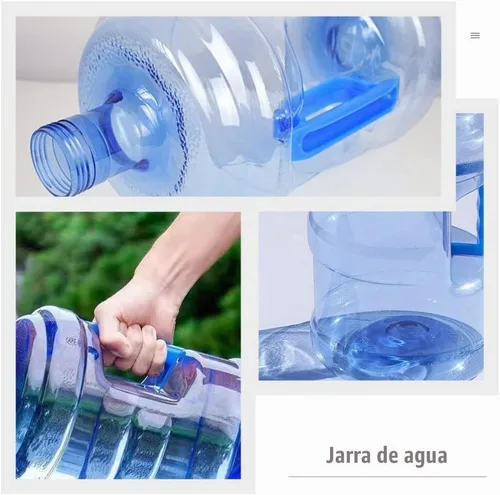Vista 8 de Luxshiny Botella de agua de 3 galones de 5 litros con asa para picnic al aire libre, senderismo, coche