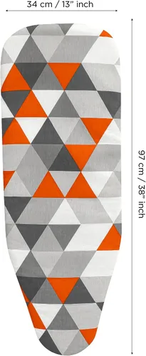 Vista 3 de Mabel Home Funda acolchada para tabla de planchar, 100% algodón (6 tamaños y patrones diferentes) (13 x 38 pulgadas, flamenco)