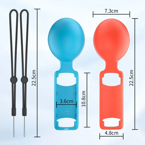 Vista 6 de Mviioe Empuñaduras para mando de interruptor compatibles con Samba de Amigo Party Central - Nintendo Switch, Samba Maracas (paquete de 2)