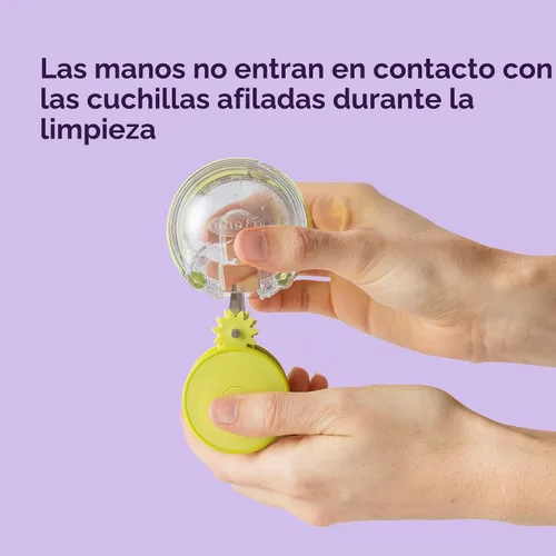Vista 5 de Chef'n GarlicZoom Picadora de ajos, picadora de ajo de mano con acción rodante, fácil de usar y limpiar, tamaño compacto para preparación rápida