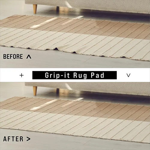 Vista 4 de Grip-it Premium Lock - Almohadilla antideslizante natural para alfombras de área y alfombras de pasillo, almohadilla extra acolchada para suelos