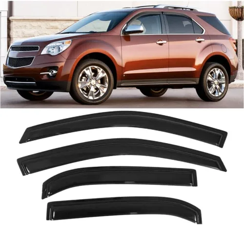 Vista 2 de 8 Pieces - Sun Rain Vent Deflector Guard Window Visor Tape External Window Style Acrylic Smoke Tinted Set for Chevy for Equinox 2010-2017