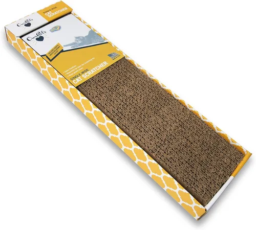Vista 11 de Our Pets Rascador cósmico para gatos, hierba gatera cultivada en Norteamérica incluida, reversible para el doble de uso, 18.13 x 10.13 x 1.25