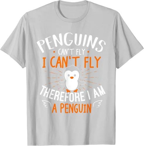 Vista 78 de Penguins Can't Fly Shirt - Camiseta de regalo para amantes de los pingüinos, Azul Azul Marino