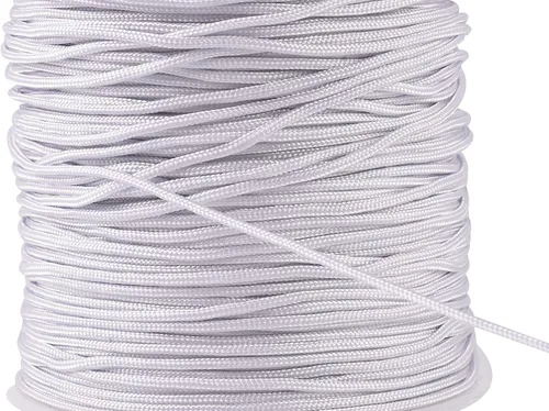 Vista 72 de KONMAY 1 rollo de cuerda de nailon de 150 yardas, trenzado de 0.016 in de nailon Shamballa Macramé/cordón de cuentas, cordón de nudo chino, cuerda