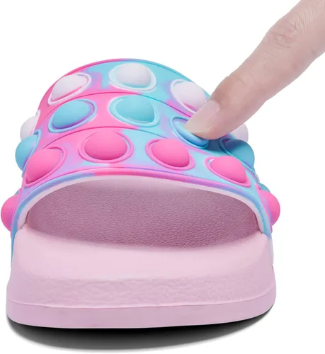Vista 4 de Engtoy Sandalias para niños y niñas, unisex, ligeras, antideslizantes, puntera abierta, cómodas, para ducha, playa, divertidas sandalias