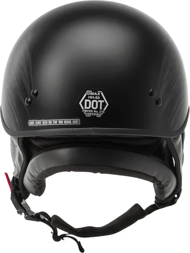 Vista 3 de GMAX HH-65 Naked DOT aprobado medio casco para motocicleta, ciclomotor, scooter y más