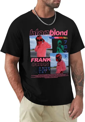 Vista 3 de Rap - Camiseta de algodón de manga corta con cuello redondo para hombre