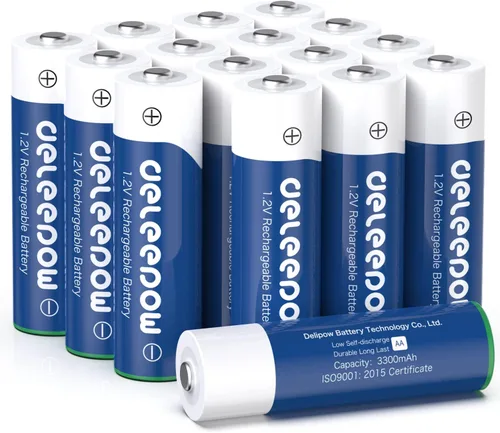 Vista 9 de Baterías recargables AA Nimh 3300mAh 1.2V tamaño AA recargable de alta capacidad 1200 ciclos, paquete de 8 (solo batería)