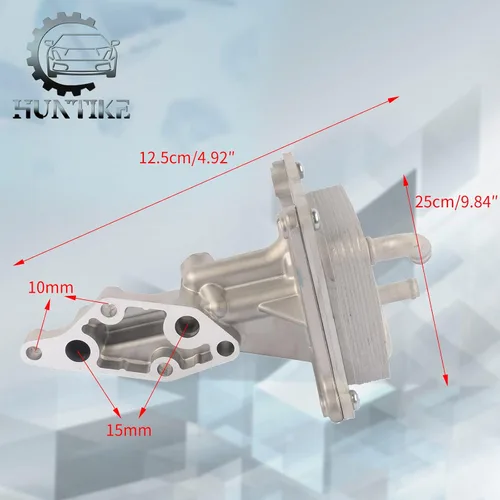 Vista 4 de 21300-JA06A Enfriador de aceite de motor con junta compatible con N-issan Rogue Altima Sentra 2.5L 2007-2013 21304-JA00A