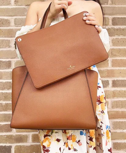 Vista 3 de Kate Spade Brim Bolso grande de cuero con funda desmontable para portátil