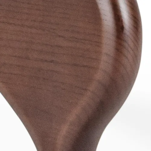 Vista 9 de Mesa de café triangular de vidrio moderna, con vidrio transparente vintage y base de madera maciza, mesa auxiliar para sala de estar, oficina, Nogal