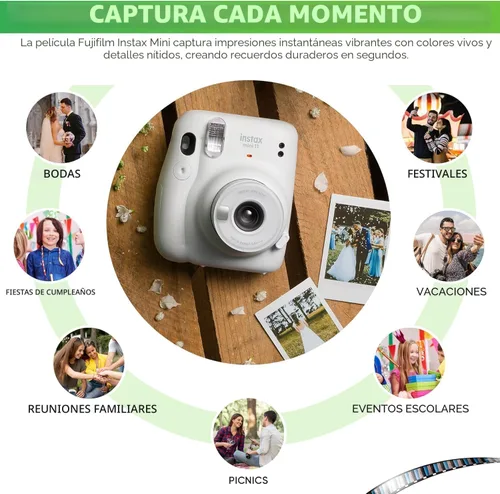 Vista 5 de Fujifilm Instax mini película instantánea de luz diurna (paquete doble + unidad flash USB de 32 GB) con paño de limpieza de microfibra Sunshine