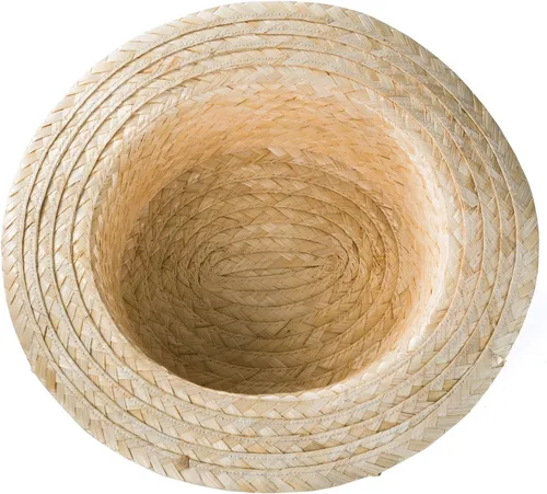 Vista 3 de Tigerdoe Sombrero Skimmer – Sombrero Amish, navegante, sombrero de paja, marinero, rugientes años 20 – Accesorios de vestuario Bronceado, Beige