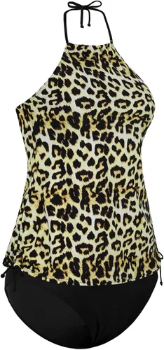 Vista 4 de Mycoco Traje de baño tankini de cuello alto con pantalones cortos con control de abdomen