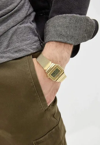Vista 6 de Casio Reloj retro A700WEMG-9AEF unisex dorado cronómetro Oro