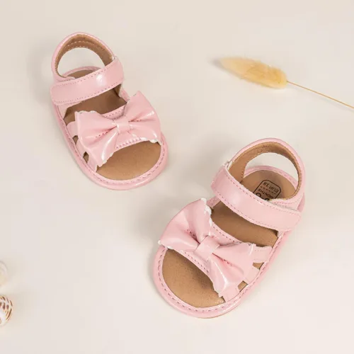 Vista 165 de Meckior Sandalias de verano con punta abierta y suave de piel sintética para bebés y niñas pequeñas