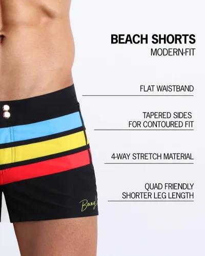 Vista 118 de Bang Men's Swimwear - Beach Shorts - Stretchy Quick-Dry All-Use Premium Swimsuit Trunk Square Cut
