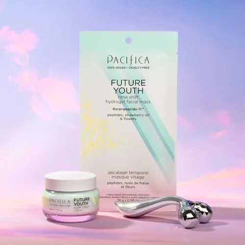 Vista 14 de Pacifica Future Youth Rodillo Facial de Acero Inoxidable – Masajeador Facial Dual de Enfriamiento Gua Sha para Esculpir, Contornear y Reducir