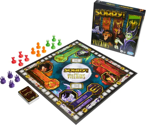 Vista 11 de Hasbro Gaming Lo siento! Juego de mesa: Edición de villanos de Disney para niños, juegos familiares para mayores de 6 años (exclusivo de Amazon)