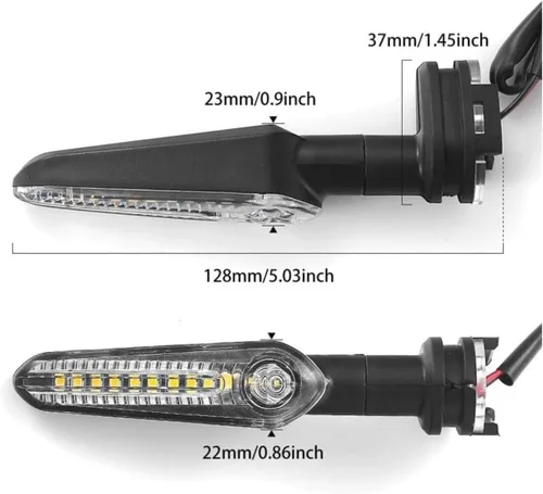 Vista 4 de Generic Motorcycle Turn Signal Light For FZ-8 For Fazer 2010-2016 2pcs Motorcycle Light 12led Motorcycle Running Turn Flashing Indicator Light