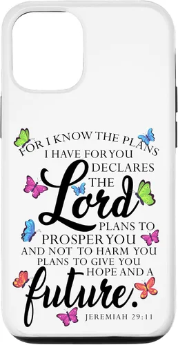 Vista 25 de iPhone 16 Christian Faith Jeremiah 29 11 Inspiring Butterfly Art Women Case